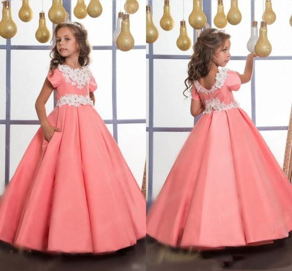 arabic lace appliques flower girl dresses satin water melon child beautiful baby wedding pageant gowns custom made, White;blue
arabic lace appliques flower girl dresses satin water melon child beautiful baby wedding pageant gowns custom made, White;blue