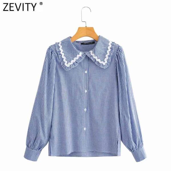 zevity women sweet peter pan collar plaid print casual blouse office lady puff sleeve ruffle retro french shirt chic ls9274 210419, White
zevity women sweet peter pan collar plaid print casual blouse office lady puff sleeve ruffle retro french shirt chic ls9274 210419, White