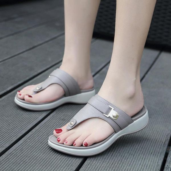 women's shoes ladies outdoor flip flops open toe flat slippers casual beach walk pu soft bottom zapatos de mujer, Black
women's shoes ladies outdoor flip flops open toe flat slippers casual beach walk pu soft bottom zapatos de mujer, Black