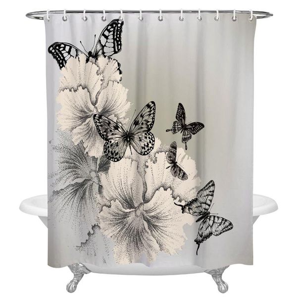 shower curtains waterproof black and white butterfly flower art curtain frabic polyester bathroom decor
shower curtains waterproof black and white butterfly flower art curtain frabic polyester bathroom decor