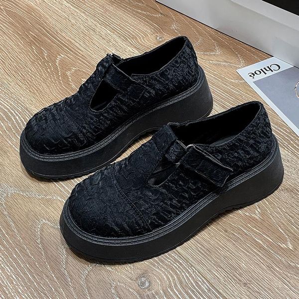 dress shoes 2021 summer mary jane single non woven women platform thick sole increased british style small leather loafers, Black
dress shoes 2021 summer mary jane single non woven women platform thick sole increased british style small leather loafers, Black