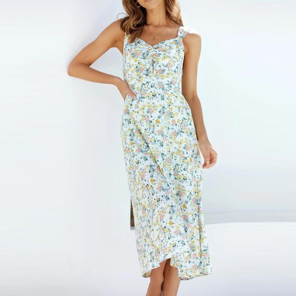 casual dresses summer dress women v-neck sling small floral with hem slit and large swing for 2021 vestidos, Black;gray
casual dresses summer dress women v-neck sling small floral with hem slit and large swing for 2021 vestidos, Black;gray