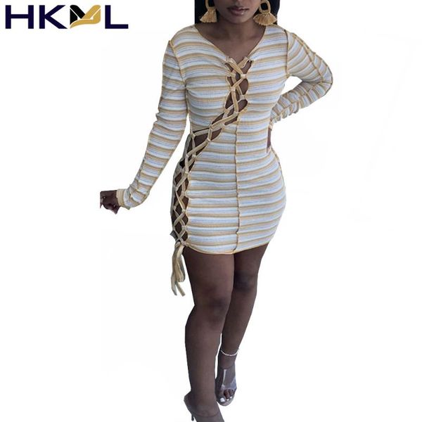 casual dresses fashion stripe knitted bodycon for women 2021 fall clubwear hollow out lace up long sleeve mini dress, Black;gray
casual dresses fashion stripe knitted bodycon for women 2021 fall clubwear hollow out lace up long sleeve mini dress, Black;gray