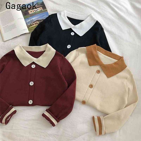 women sweaters office lady knit fashion spring autumn lapel full button striped slim student chic wild pullovers 210531, White;black
women sweaters office lady knit fashion spring autumn lapel full button striped slim student chic wild pullovers 210531, White;black