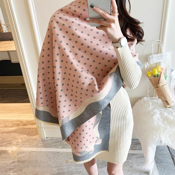 scarves winter scarf for women thicken cashmere blanket designer dot shawl wraps female warm large pashmina bandana foulard, Blue;gray
scarves winter scarf for women thicken cashmere blanket designer dot shawl wraps female warm large pashmina bandana foulard, Blue;gray