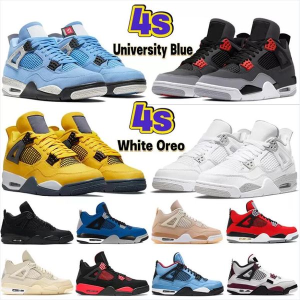 mens 4 4s basketball shoes university blue white oreo infrared shimmer red thunder metallic purple black cat paris bred men women sneakers t 
mens 4 4s basketball shoes university blue white oreo infrared shimmer red thunder metallic purple black cat paris bred men women sneakers t