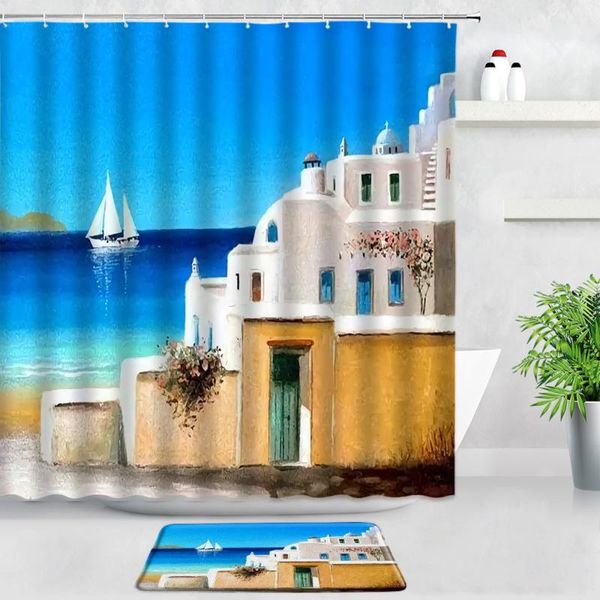 shower curtains beach city ocean scenery bath mats set sailing boat oil painting style home decor bathroom non-slip rug door pad
shower curtains beach city ocean scenery bath mats set sailing boat oil painting style home decor bathroom non-slip rug door pad