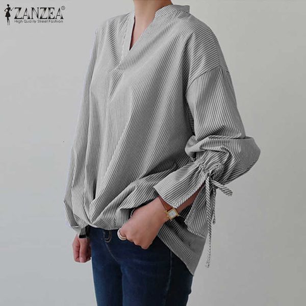 women's blouses & shirts blouses plus size stylish striped asymmetrical blouse casual ruffle sleeve blusas female v neck o84o, White
women's blouses & shirts blouses plus size stylish striped asymmetrical blouse casual ruffle sleeve blusas female v neck o84o, White