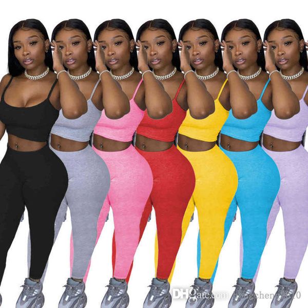 designers summer women tracksuits solid color two pieces sets sweatsuit jogging suit yoga outfits tank + leggings sportswear, Gray
designers summer women tracksuits solid color two pieces sets sweatsuit jogging suit yoga outfits tank + leggings sportswear, Gray