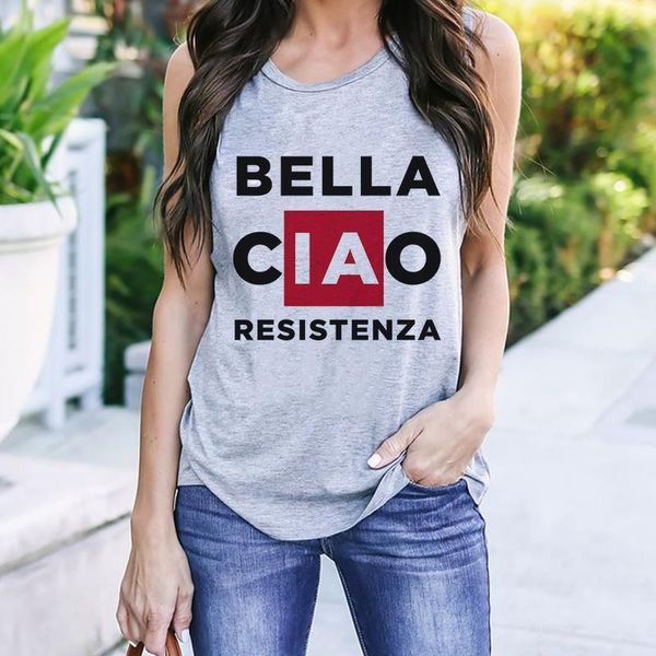 womens tanks bella ciao female t shirt tank ladies summer blouses cropped women aesthetic, White
womens tanks bella ciao female t shirt tank ladies summer blouses cropped women aesthetic, White