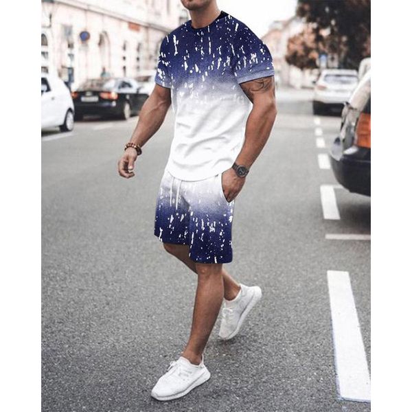 gradient dots mens sports suit short-sleeved t-shirt with shorts comfortable breathable and dry daily leisure workout, Gray
gradient dots mens sports suit short-sleeved t-shirt with shorts comfortable breathable and dry daily leisure workout, Gray