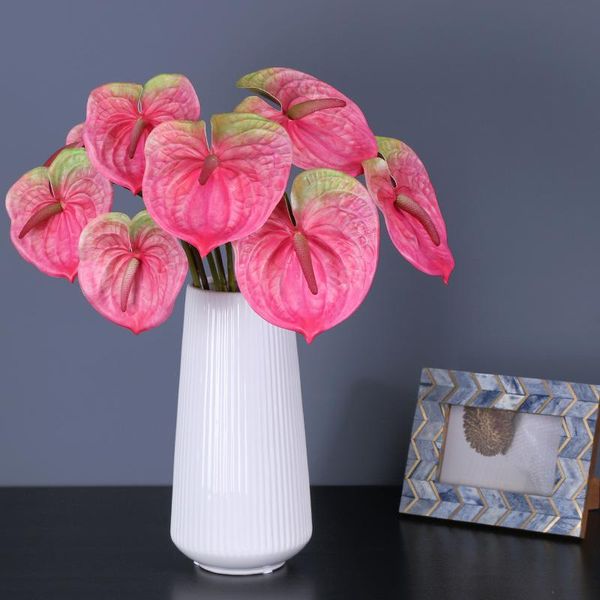 artificial plants red green white anthurium leaves for home office wedding decor decorative flowers & wreaths
artificial plants red green white anthurium leaves for home office wedding decor decorative flowers & wreaths