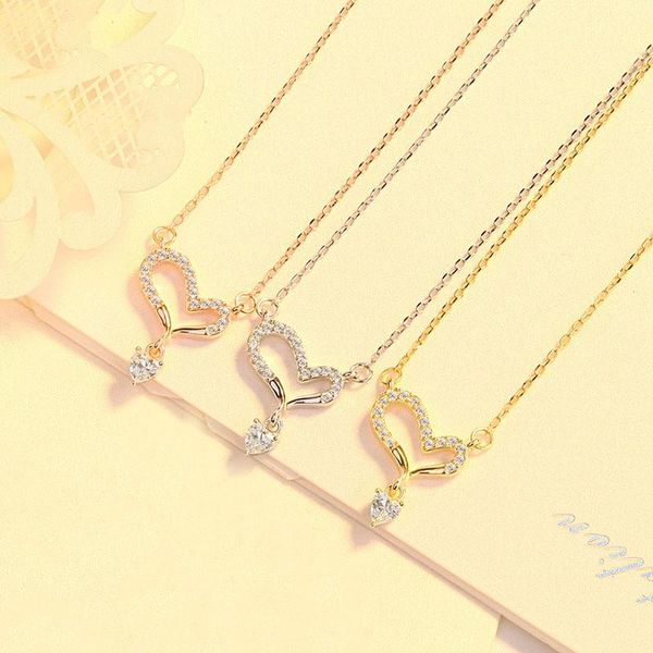 chains s925 sterling silver necklace love heart-shaped pendant inlaid jewelry simple personality item valentine's day gift
chains s925 sterling silver necklace love heart-shaped pendant inlaid jewelry simple personality item valentine's day gift