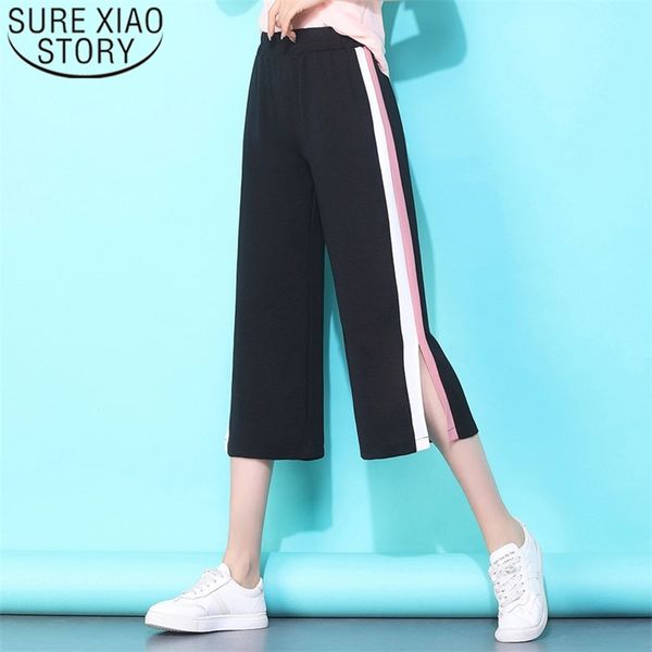 fashion women wide leg pants loose high waist side strip pant casual calf-length 5178 50 210506, Black;white
fashion women wide leg pants loose high waist side strip pant casual calf-length 5178 50 210506, Black;white