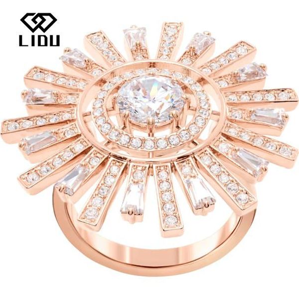 cluster rings lidu fashion elegant swa sunflower ring plated rose gold gifts for friends mail manufacturers wholesale, Golden;silver
cluster rings lidu fashion elegant swa sunflower ring plated rose gold gifts for friends mail manufacturers wholesale, Golden;silver
