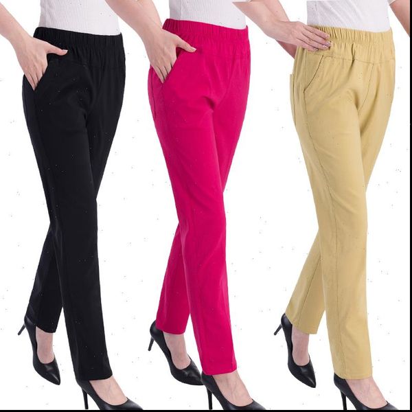 summer middle aged thin women capri elderly casual plus size elastic loose high waist nine points straight, Black;white
summer middle aged thin women capri elderly casual plus size elastic loose high waist nine points straight, Black;white