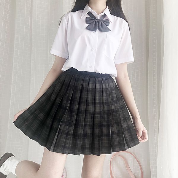 japanese college plaid pleated skirts harajuku vintage elastic high waist jk short summer school girl cosplay mini skirt, Black
japanese college plaid pleated skirts harajuku vintage elastic high waist jk short summer school girl cosplay mini skirt, Black