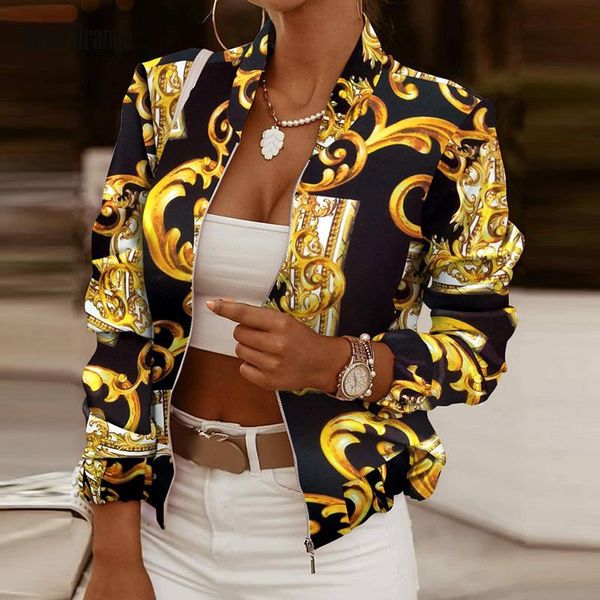 women's jackets women stand collar full sleeve coats spring autumn casual printing ladies elegant slim zipper outerwear drop, Black;brown
women's jackets women stand collar full sleeve coats spring autumn casual printing ladies elegant slim zipper outerwear drop, Black;brown
