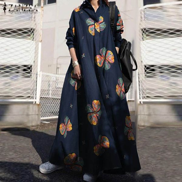 zanzea 2021 womens printed sundress kaftan spring maxi dress casual long sleeve shirt vestidos female lapel robe oversized 5xl, Black;gray
zanzea 2021 womens printed sundress kaftan spring maxi dress casual long sleeve shirt vestidos female lapel robe oversized 5xl, Black;gray