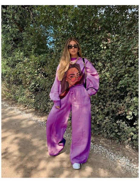 women's pants & capris 2021 autumn sweatshirt suits fashion casual long sleeve pattern pullover + pocket loose outfits women hooded tra, Black;white
women's pants & capris 2021 autumn sweatshirt suits fashion casual long sleeve pattern pullover + pocket loose outfits women hooded tra, Black;white