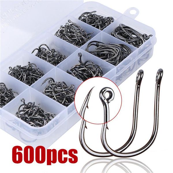 500/600pcs fish hooks 10 sizes fishing black silver sharpened with box quality kit
500/600pcs fish hooks 10 sizes fishing black silver sharpened with box quality kit
