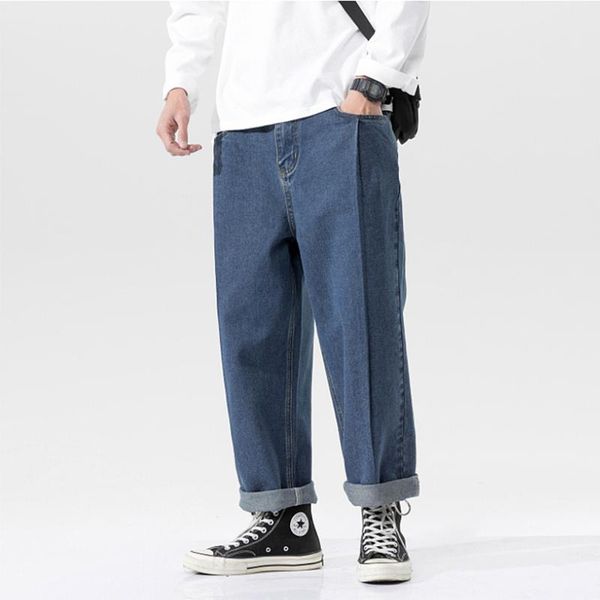 men's jeans legible 2021 casual men wide leg denim loose male straight pants man, Blue
men's jeans legible 2021 casual men wide leg denim loose male straight pants man, Blue