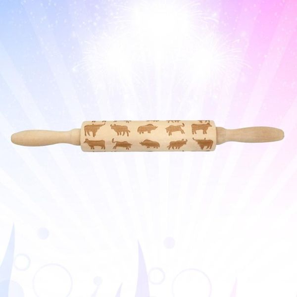 wooden rolling pin embossed dough roller diy stick baking tools for home shop (cattle) pins & pastry boards
wooden rolling pin embossed dough roller diy stick baking tools for home shop (cattle) pins & pastry boards