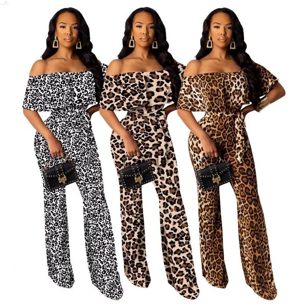 women's jumpsuits & rompers leopard slash neck jumpsuit women off shoulder wide leg female loose backless long clubwear womens playsuit, Black;white
women's jumpsuits & rompers leopard slash neck jumpsuit women off shoulder wide leg female loose backless long clubwear womens playsuit, Black;white