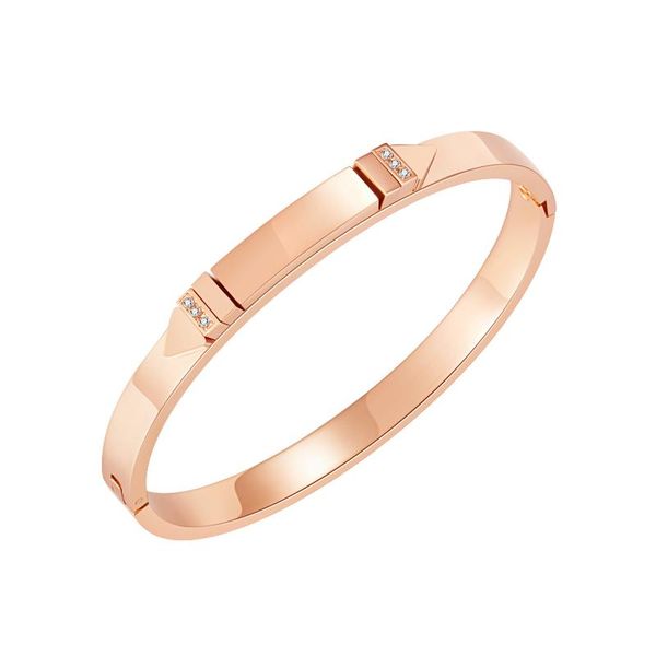 bangle europe and america fashion women's luxury stainless steel rose gold plated simplicity bracelet for women set zircon jewelry, Black
bangle europe and america fashion women's luxury stainless steel rose gold plated simplicity bracelet for women set zircon jewelry, Black