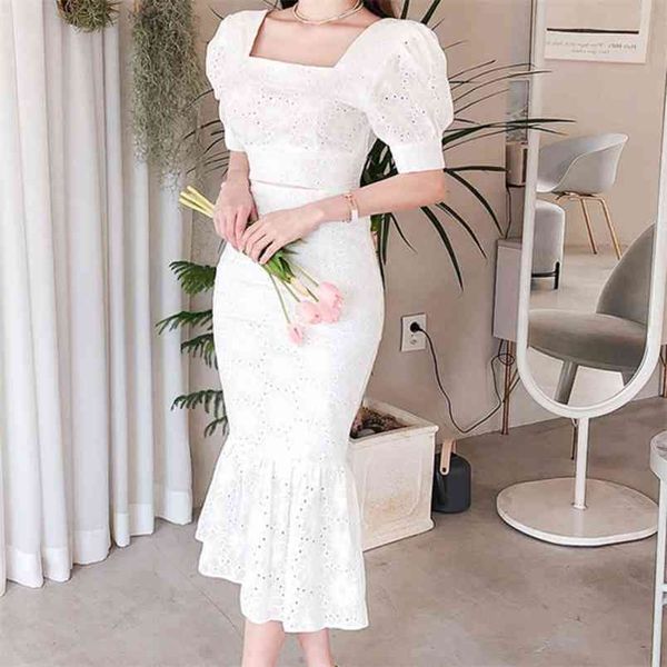 korean ol work wear 2 piece set women square collar crop + sheath mermaid long skirts suits fashion casual two outfits 210514, White
korean ol work wear 2 piece set women square collar crop + sheath mermaid long skirts suits fashion casual two outfits 210514, White