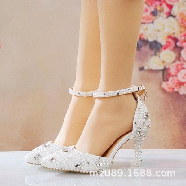 dress shoes summer style pearl rhinestones white pointed stiletto high heel bridal wedding banquet large size female sandals, Black
dress shoes summer style pearl rhinestones white pointed stiletto high heel bridal wedding banquet large size female sandals, Black