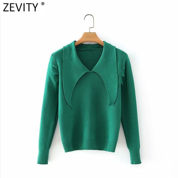 zevity women fashion turn down collar solid knitting sweater female chic pleats puff sleeve casual slim pullovers s641 210419, White;black
zevity women fashion turn down collar solid knitting sweater female chic pleats puff sleeve casual slim pullovers s641 210419, White;black