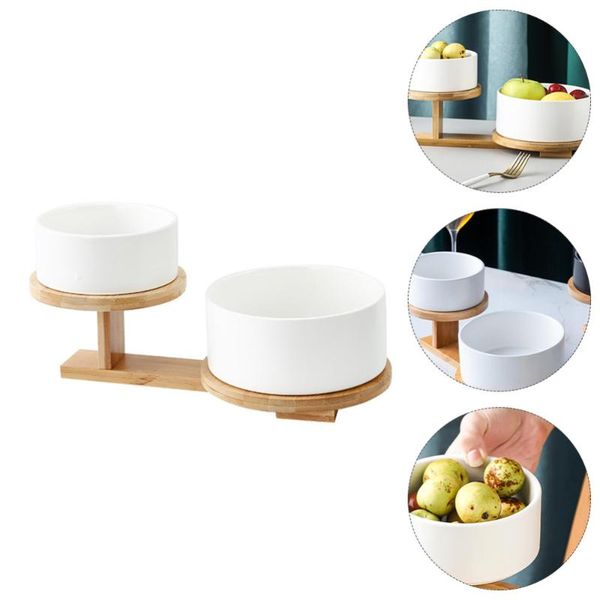 dishes & plates 1 set ceramic fruit bowls snack holders organizers salad with wooden rack
dishes & plates 1 set ceramic fruit bowls snack holders organizers salad with wooden rack