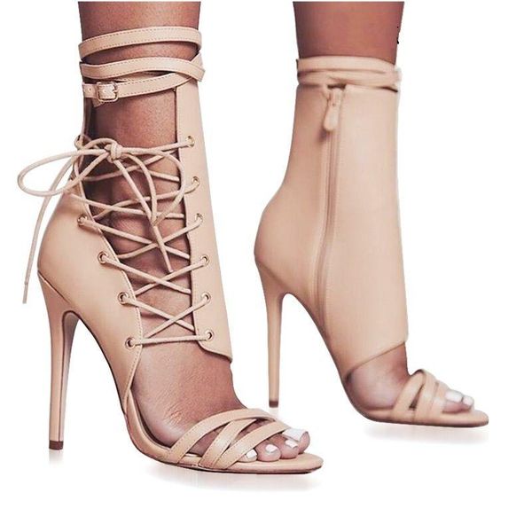 sandals ippeum 2021 summer design hollow out cross-tied lace up boots peep toe zip ankle buckle strap stiletto heels shoes, Black
sandals ippeum 2021 summer design hollow out cross-tied lace up boots peep toe zip ankle buckle strap stiletto heels shoes, Black