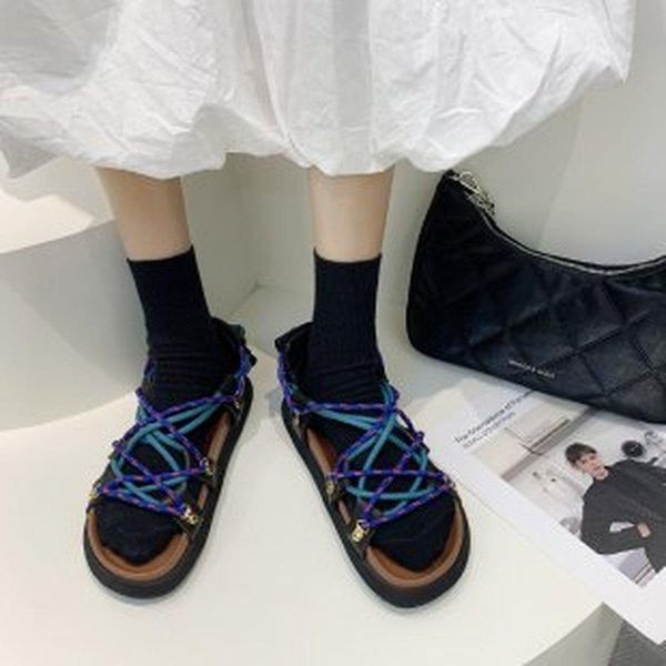 slippers 2021 summer fashion women's sandals thick sole cross-tied women weave one strap gladiator mixed color, Black
slippers 2021 summer fashion women's sandals thick sole cross-tied women weave one strap gladiator mixed color, Black