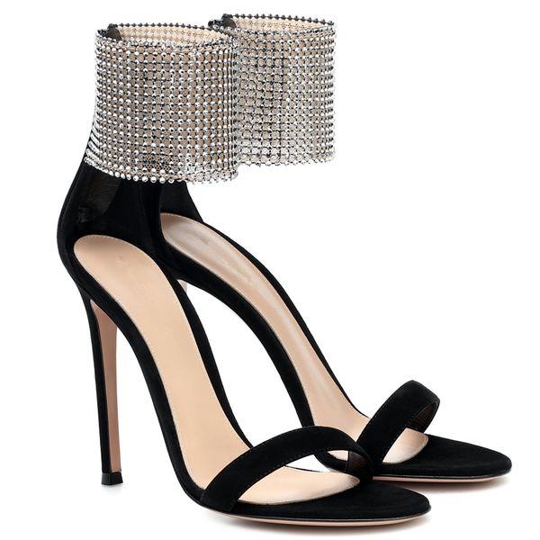 new women's leather slip-on sandals, peep-toe rhinestones, and stiletto heels, size: 34-42, black
new women's leather slip-on sandals, peep-toe rhinestones, and stiletto heels, size: 34-42, black