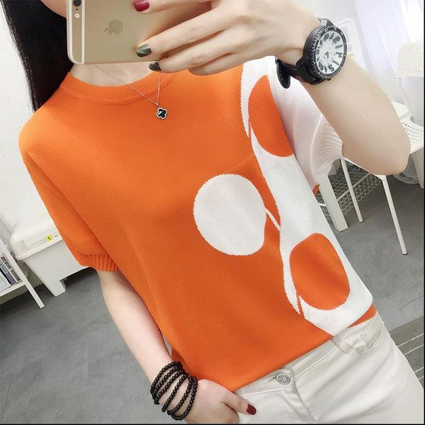 womens t shirts summer women korean fashion patchwork color o neck knitting shirt loose casual pullovers tee s184, White
womens t shirts summer women korean fashion patchwork color o neck knitting shirt loose casual pullovers tee s184, White