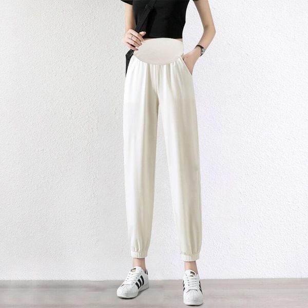 pregnant women summer abdomen pants ankle-length loose belly leggings high waist maternity sport casual trousers nice bottoms, White
pregnant women summer abdomen pants ankle-length loose belly leggings high waist maternity sport casual trousers nice bottoms, White