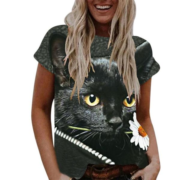 women's t-shirt casual pullover crew neck cat print fashion loose sleeve kawaii women short hoodies, White
women's t-shirt casual pullover crew neck cat print fashion loose sleeve kawaii women short hoodies, White