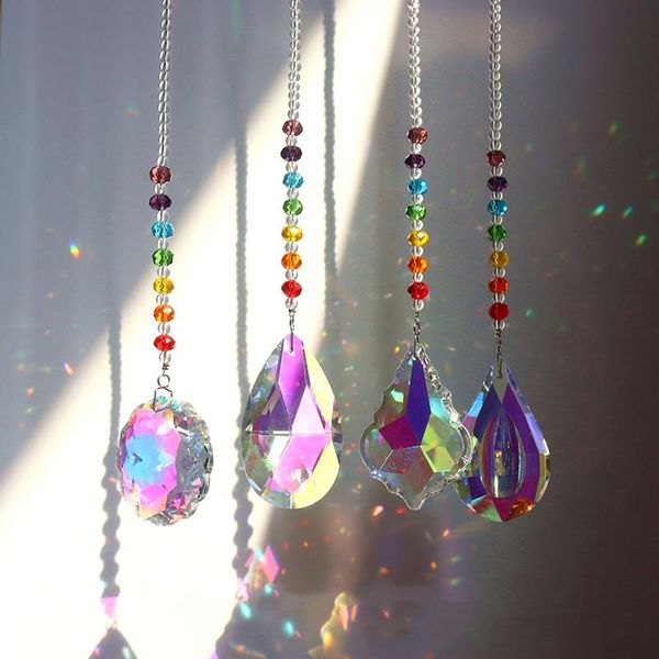 decorative objects & figurines 1pc crystal wind chime sunlight catcher colorful beads wedding chandelier pendant hanging home decor accessor
decorative objects & figurines 1pc crystal wind chime sunlight catcher colorful beads wedding chandelier pendant hanging home decor accessor