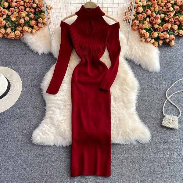 casual dresses stand collar bodycon knitted warm thick winter korean jumper solid woman 2021 sweater dress women vestido midi, Black;gray
casual dresses stand collar bodycon knitted warm thick winter korean jumper solid woman 2021 sweater dress women vestido midi, Black;gray