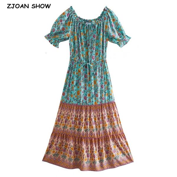 casual dresses bohemia floral print adjust lacing up slash collar boho summer holiday woman short sleeve bandage waist long beach, Black;gray
casual dresses bohemia floral print adjust lacing up slash collar boho summer holiday woman short sleeve bandage waist long beach, Black;gray