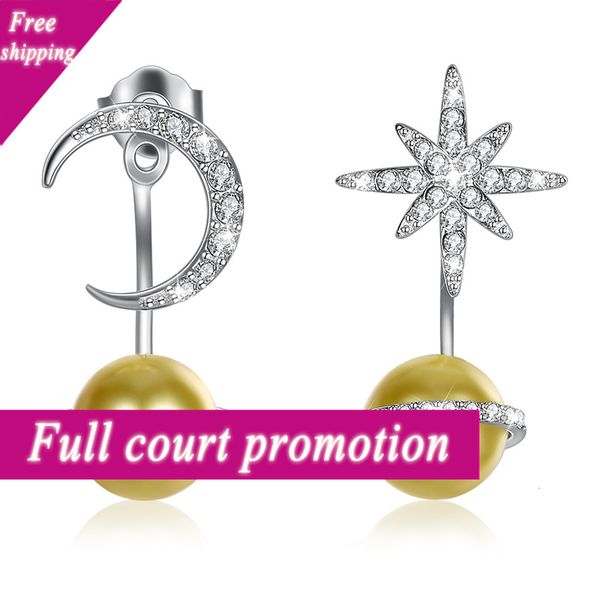 lycani adopts shijia element crystal earrings, round face, slim sterling silver 925 star moon earrings sve331, Golden
lycani adopts shijia element crystal earrings, round face, slim sterling silver 925 star moon earrings sve331, Golden