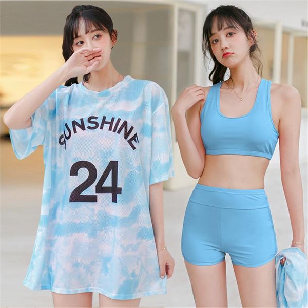 women's swimwear 3 pc women swimsuit tie dye long sleeve blouse t-shirt+bikini sports anti-sunshine female swimming suit biquini swimwe, White;black
women's swimwear 3 pc women swimsuit tie dye long sleeve blouse t-shirt+bikini sports anti-sunshine female swimming suit biquini swimwe, White;black