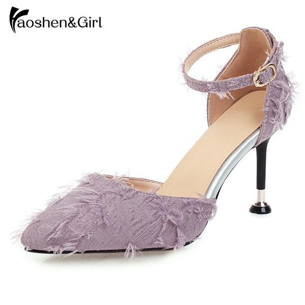 dress shoes haoshen&girl women's spring high heels pumps stiletto thin heel woman buckle fabric pointed toe footwear 34-39, Black
dress shoes haoshen&girl women's spring high heels pumps stiletto thin heel woman buckle fabric pointed toe footwear 34-39, Black