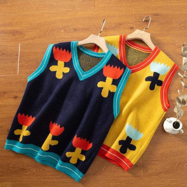 women's vests 2021 autumn sweater loose outer wear sleeveless ladies knitted, Black;white
women's vests 2021 autumn sweater loose outer wear sleeveless ladies knitted, Black;white