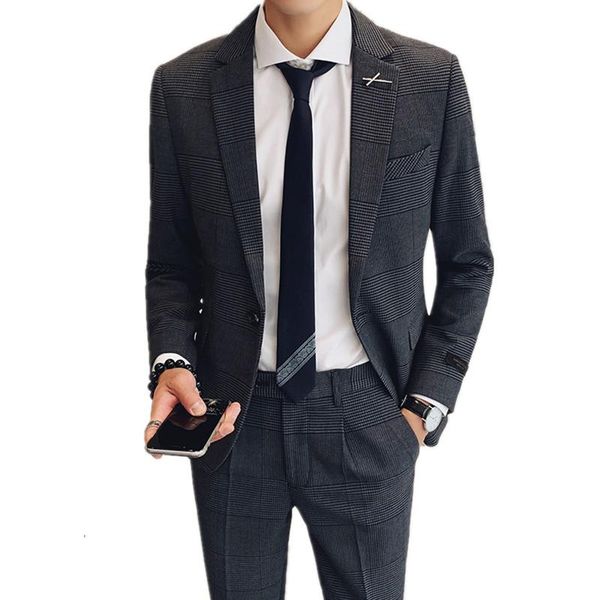 british style slim fit houndstooth 2 pcs set suit jacket pants business gentleman boutique high end men's blazers coat trousers suits &, White;black
british style slim fit houndstooth 2 pcs set suit jacket pants business gentleman boutique high end men's blazers coat trousers suits &, White;black