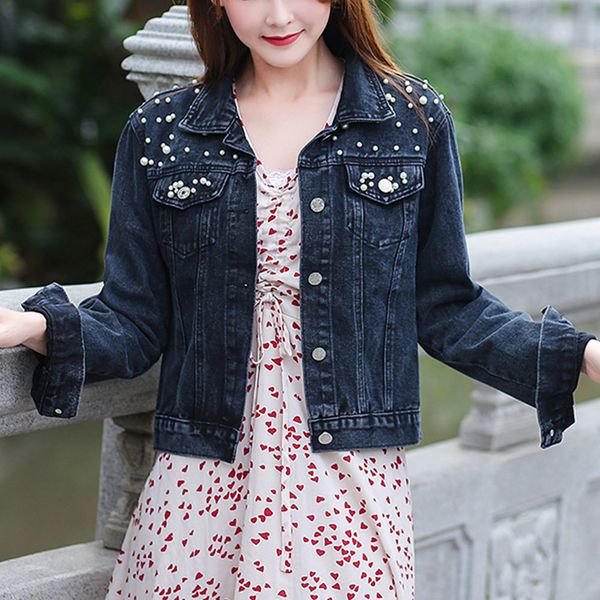 jocoo jolee autumn pearl beading crop denim jackets women jeans bomber jacket korean long sleeve denim coat plus size 5xl 210518, Black;brown
jocoo jolee autumn pearl beading crop denim jackets women jeans bomber jacket korean long sleeve denim coat plus size 5xl 210518, Black;brown