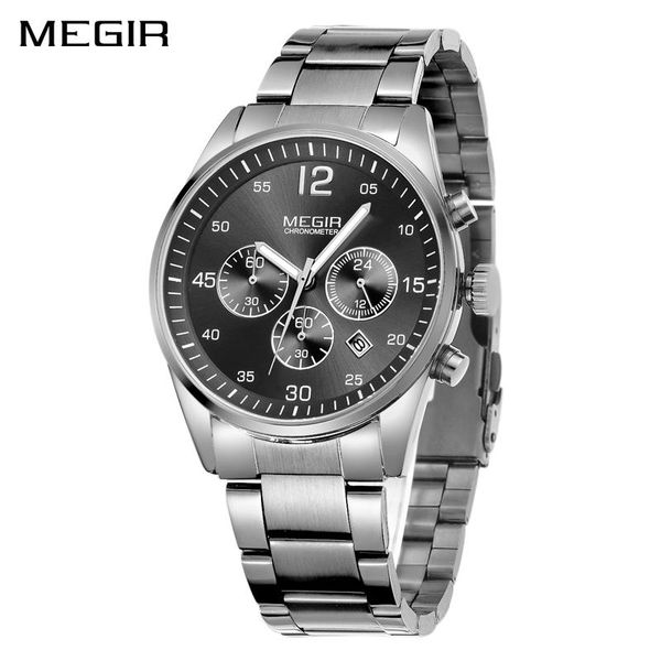 wristwatches megir stainless steel men classic fashion business black white watches water ressistance chronograph quartz male, Slivery;brown
wristwatches megir stainless steel men classic fashion business black white watches water ressistance chronograph quartz male, Slivery;brown