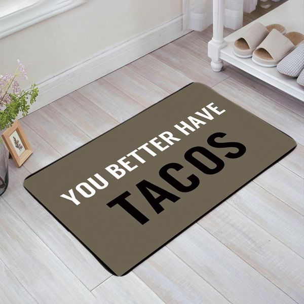 cushion/decorative pillow you better have tacos mat bedroom entrance doormat home floor decoration living room carpet bathroom non-slip rug
cushion/decorative pillow you better have tacos mat bedroom entrance doormat home floor decoration living room carpet bathroom non-slip rug